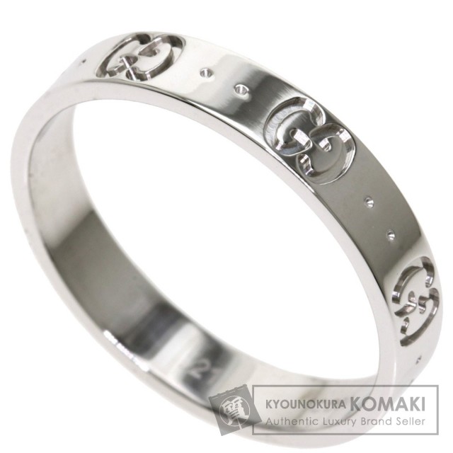 期間限定 数量限定 GUCCI K18ホワイトゴールド リング・指輪 アイコン#21 グッチ アクセサリー