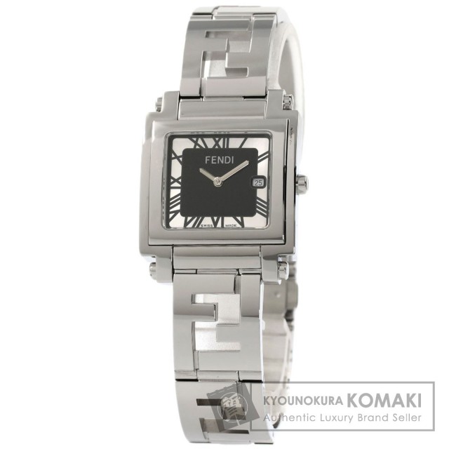 フェンディ FENDI メンズ 腕時計 デイト 6000G スクエア シルバ