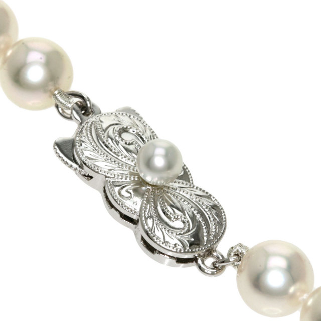 MIKIMOTO ミキモト アコヤパール 真珠 M チャーム付 ネックレス 