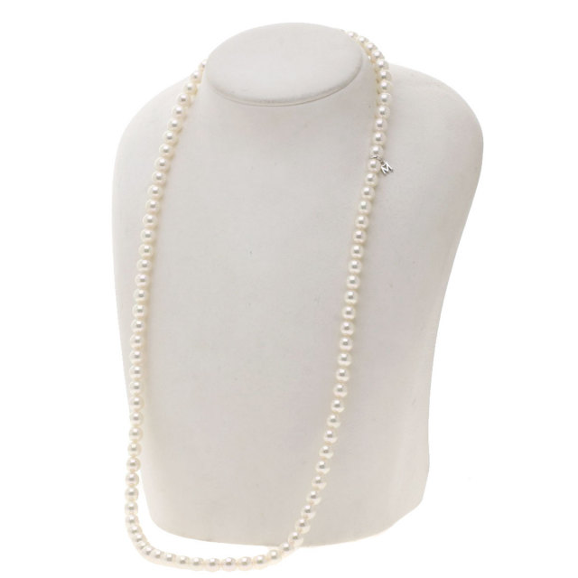 MIKIMOTO ミキモト アコヤパール 真珠 M チャーム付 ネックレス 