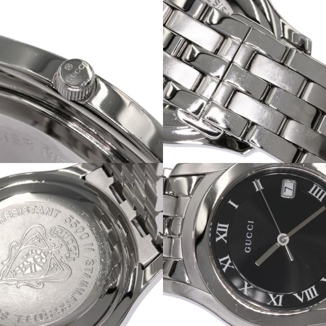 GUCCI グッチ 5500M ラウンドフェイス 腕時計 ステンレススチール/SS 