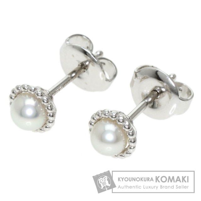 MIKIMOTO ミキモト ベビーパール 真珠 ピアス K18ホワイトゴールド  