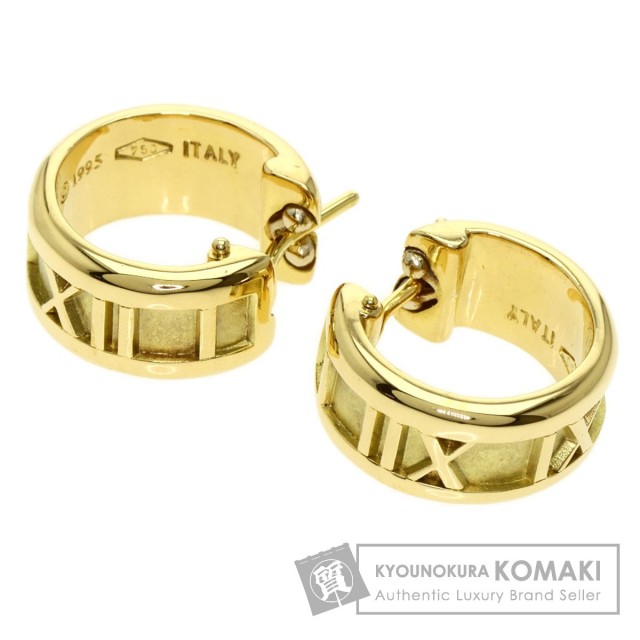 TIFFANY&Co. ティファニー アトラス フープ ピアス K18イエロー 