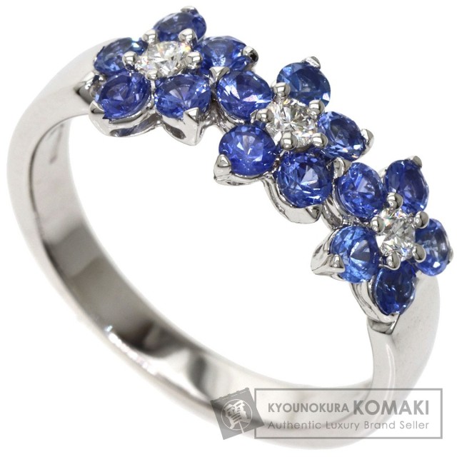 Damiani ダミアーニ サファイア ダイヤモンド フラワーモチーフ リング  