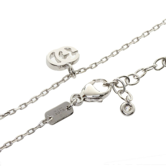 GUCCI グッチ GGランニング 1P ダイヤモンド ネックレス K18ホワイト  