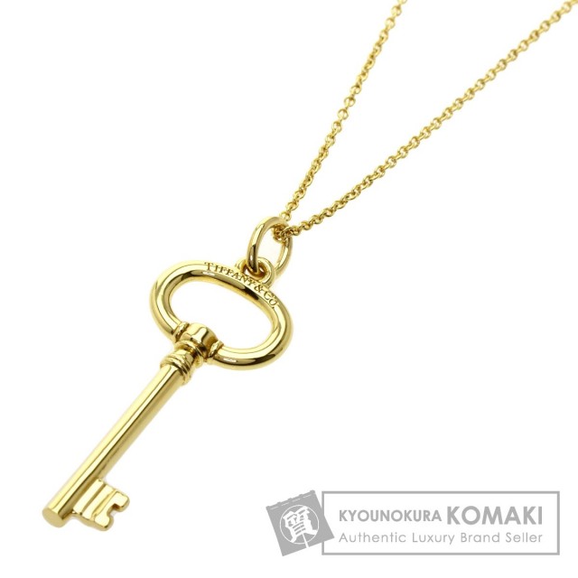 TIFFANY&Co. ティファニー オーバルキー ネックレス K18イエロー  