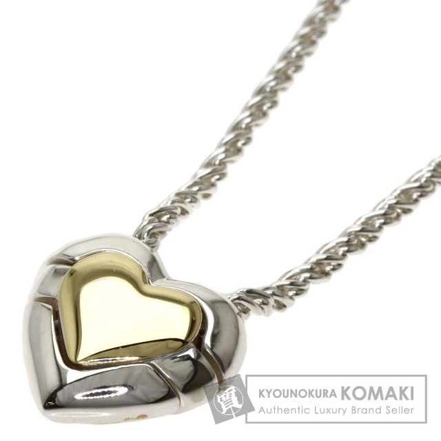 TIFFANY&Co. ティファニー パズルハート ネックレス シルバー/K18YG  