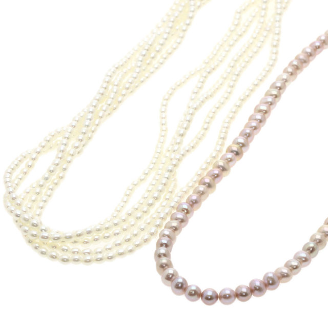 淡水パール 真珠 4点セット ネックレス シルバー レディース 