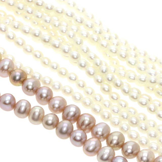 淡水パール 真珠 4点セット ネックレス シルバー レディース 