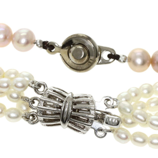 淡水パール 真珠 4点セット ネックレス シルバー レディース 