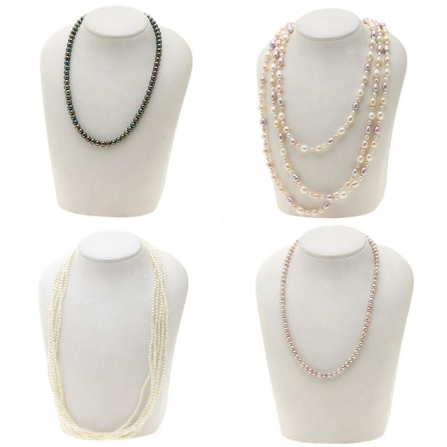 淡水パール 真珠 4点セット ネックレス シルバー レディース 