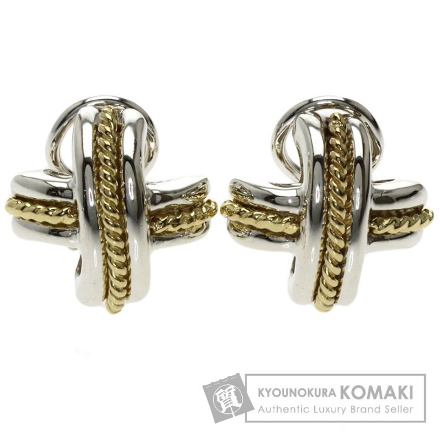 TIFFANY&Co. ティファニー シグネチャー ピアス シルバー/K18YG レディース
