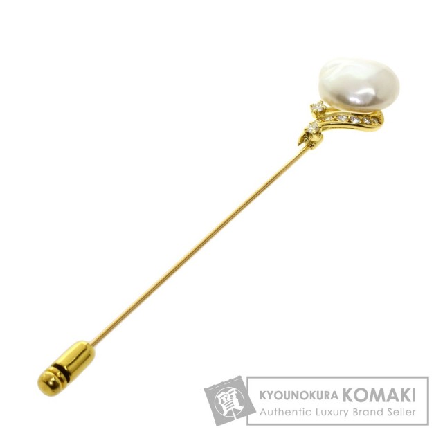 MIKIMOTO ミキモト ピンブローチ パール 真珠 ダイヤモンド ブローチ 