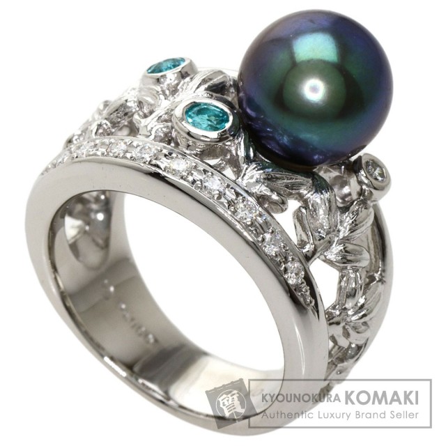 TASAKI タサキ ブラックパール 真珠 パライバトルマリン ダイヤモンド  