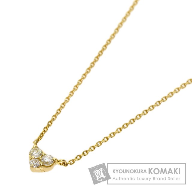VANDOME ヴァンドーム ハート ダイヤモンド ネックレス K18イエロー  