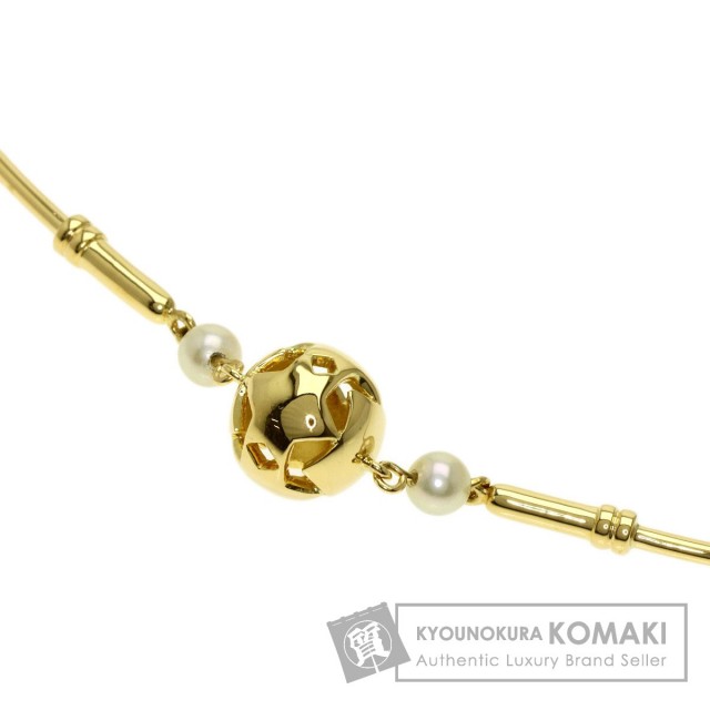 MIKIMOTO ミキモト パール 真珠 チョーカー ネックレス K18イエロー 