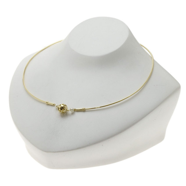 MIKIMOTO ミキモト パール 真珠 チョーカー ネックレス K18イエロー 