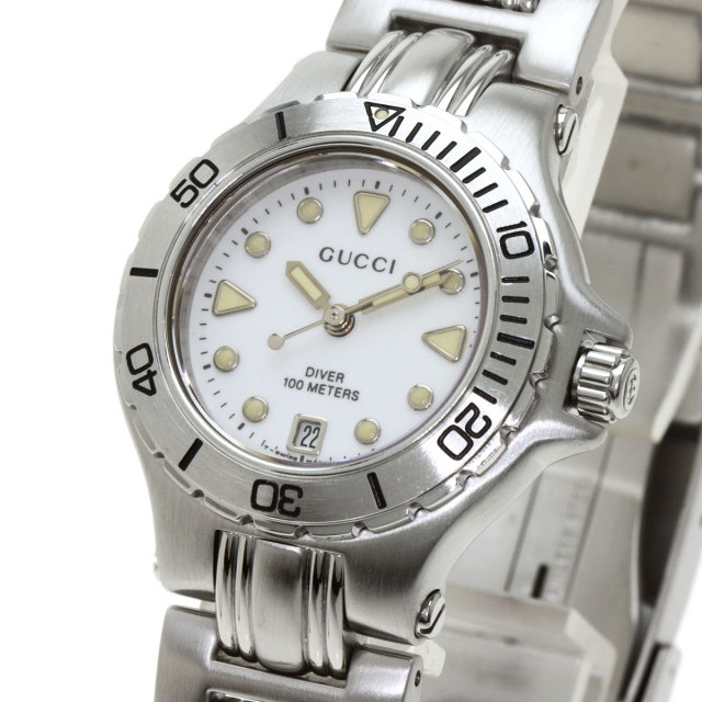 GUCCI グッチ 9750L ダイバー100M 腕時計 ステンレススチール/SS 