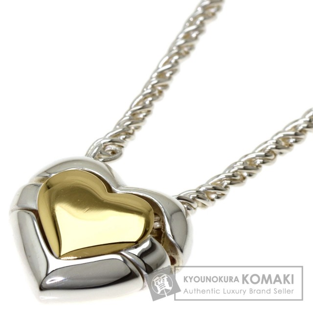 ティファニー ネックレス アメジスト チェーンクロスハート K18YG  