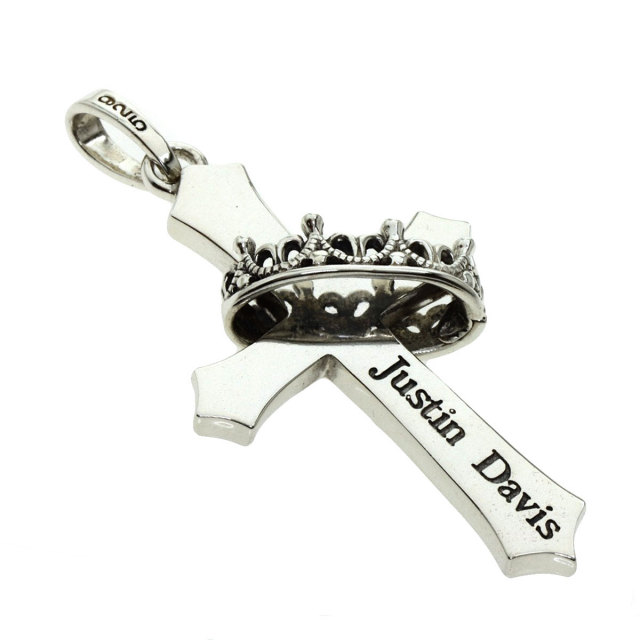 Justin Davis ジャスティンデイビス クロスウィズクラウン ペンダント  