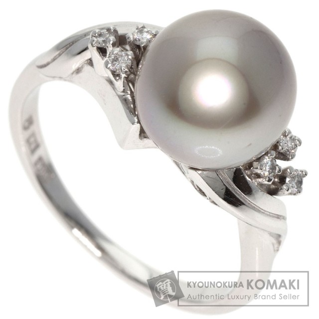 MIKIMOTO ミキモト パール 真珠 ダイヤモンド リング・指輪 プラチナ 