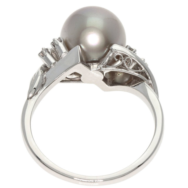 MIKIMOTO ミキモト パール 真珠 ダイヤモンド リング・指輪 プラチナ 