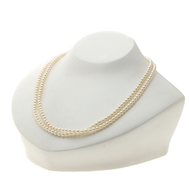 TASAKI タサキ 2連 ベビーパール 真珠 ネックレス シルバー レディース 