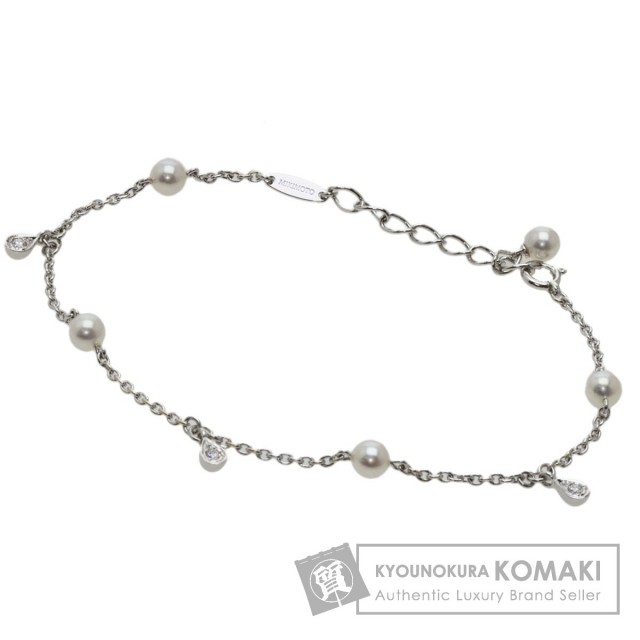 希少ミキモトMIKIMOTOk18ベビーパール ブレスレット人気のホワイト  