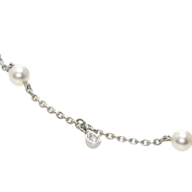 MIKIMOTO ミキモト ベビーパール 真珠 ダイヤモンド ブレスレット K18  
