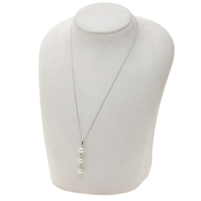 TASAKI タサキ パール 真珠 ダイヤモンド ネックレス K18ホワイト  