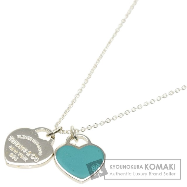 TIFFANY&Co. ティファニー ダブルハート エナメル ネックレス シルバー 