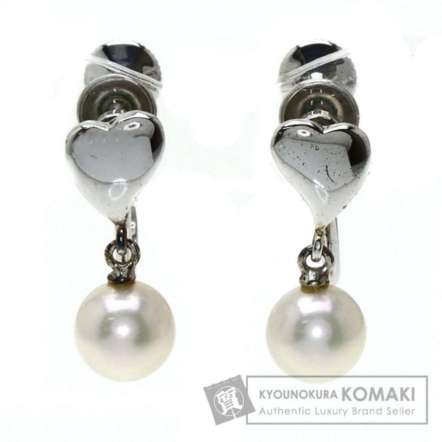 MIKIMOTO ミキモト アコヤパール 真珠 イヤリング シルバー レディース 