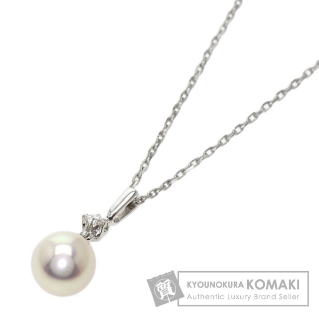 MIKIMOTO ミキモト パール 真珠 ネックレス K14ホワイトゴールド 