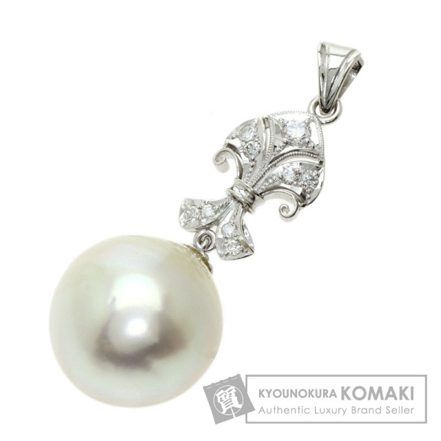 パール 真珠 ダイヤモンド ペンダントトップ プラチナPT900 8.1g  