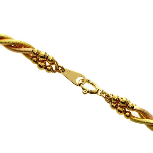 K18 ゴールド ツイストデザイン ネックレス