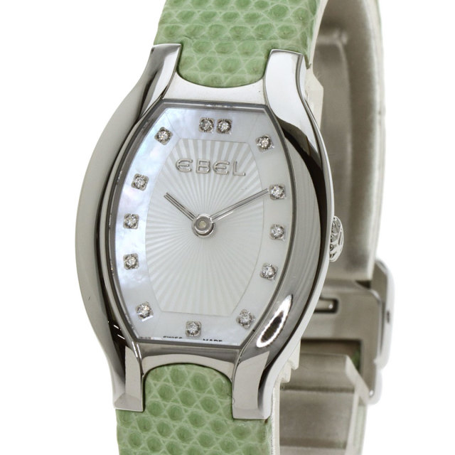 EBEL エベル ベルーガ 13P ダイヤモンド 腕時計 ステンレススチール/革  