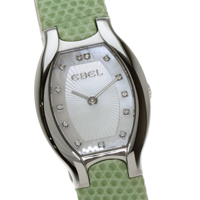 EBEL エベル ベルーガ 13P ダイヤモンド 腕時計 ステンレススチール/革 