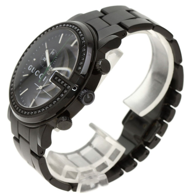 GUCCI グッチ 101M クロノグラフ ブラックダイヤモンド 腕時計  