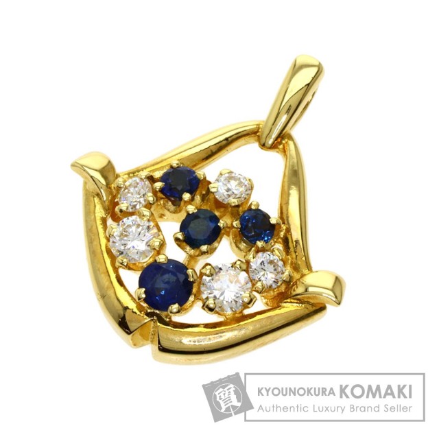 MIKIMOTO ミキモト サファイア ダイヤモンド ペンダントトップ K18 
