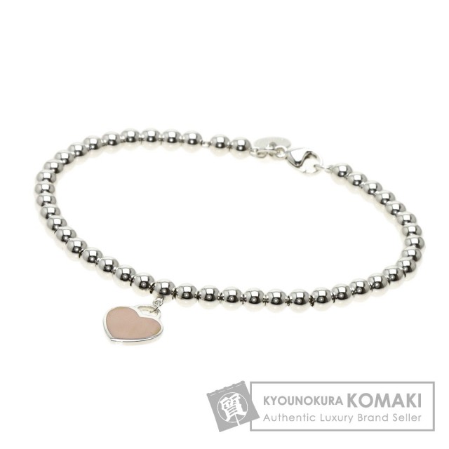 美品】TIFFANY&Co. シルバーハート タグ ビーズ ブレスレット 