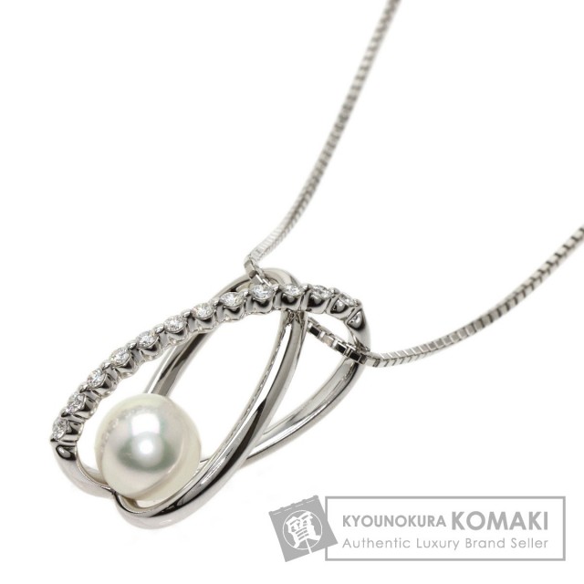 TASAKI k18WGダイヤモンドパールネックレスパール約7mm TASAKI k18WGダイヤモンドパールネックレスパール約7mm