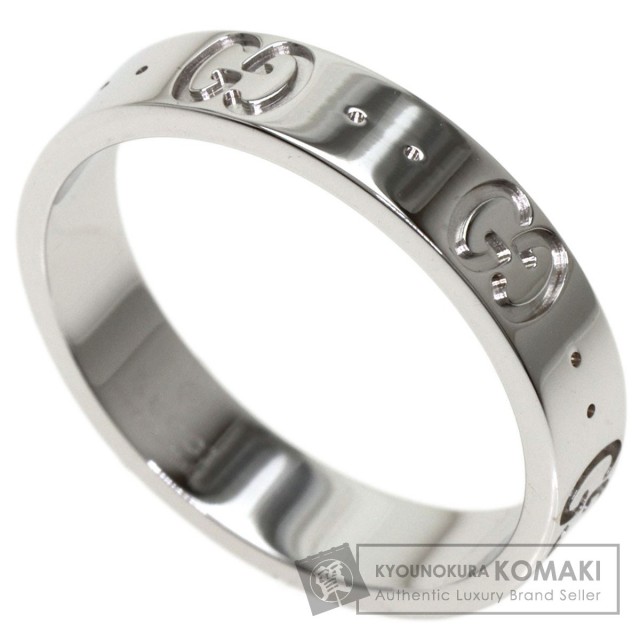 GUCCI K18WG ホワイトゴールド　アイコンアモールリング　12号 GUCCI】グッチ アイコン GG K18ホワイトゴールド 12号