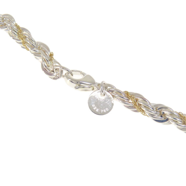 TIFFANY&Co. ティファニー ロープ ツイスト ネックレス シルバー/K18YG