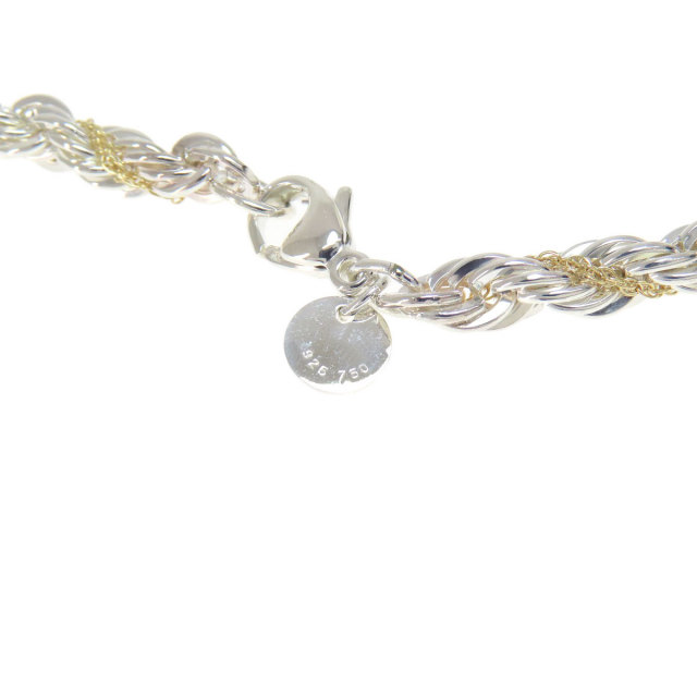 TIFFANY＆Co. ティファニー ネックレス シルバー ゴールド ツイスト 楽天市場】ティファニー ツイスト チェーン ネックレス シルバー/K18YG