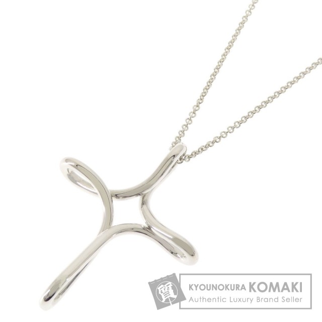 美品 Tiffany&Co. ティファニー オープンクロス シルバー ネックレス 楽天市場】ティファニー オープンクロス ネックレス シルバー