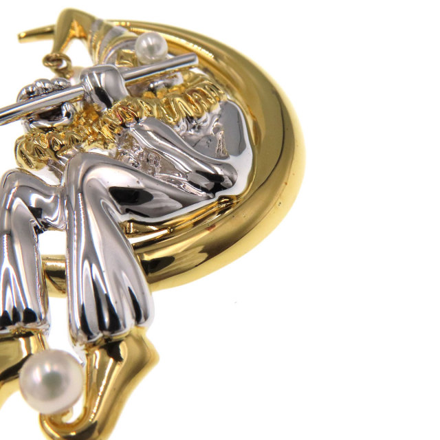 MIKIMOTO ミキモト アコヤパール 真珠 ピエロモチーフ ブローチ 