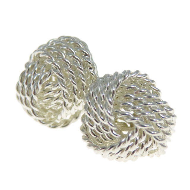 TIFFANY&Co. ティファニー サマセット メッシュボール ピアス シルバー  