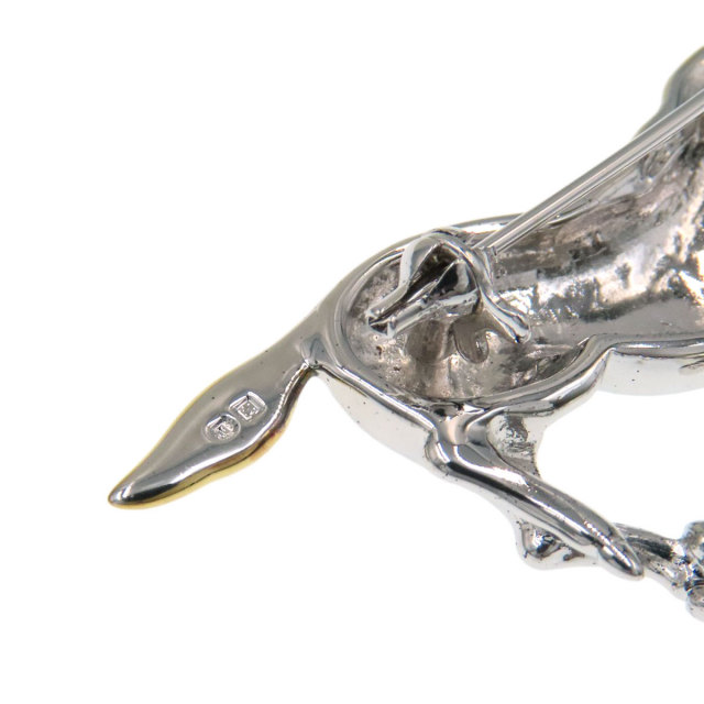 MIKIMOTO ミキモト パール 真珠 ブローチ シルバー レディース