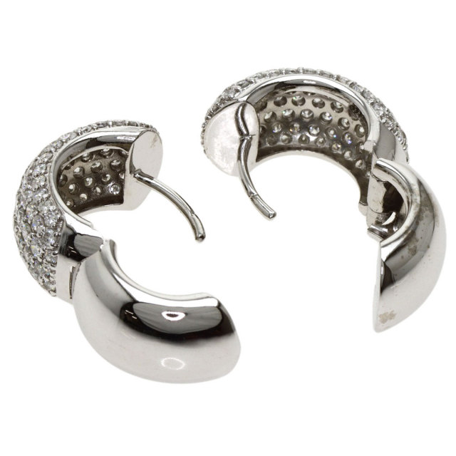 Ponte Vecchio ポンテヴェキオ ダイヤモンド フープ ピアス K18  