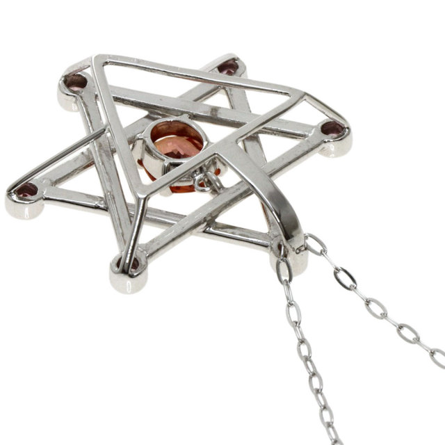 1.13ct サファイア ネックレス K18ホワイトゴールド 7.5g